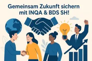 Grafik zur BDS SH Unternehmer-Community als Netzwerk für Austausch und Zusammenarbeit von Unternehmerinnen und Unternehmern in Schleswig-Holstein.