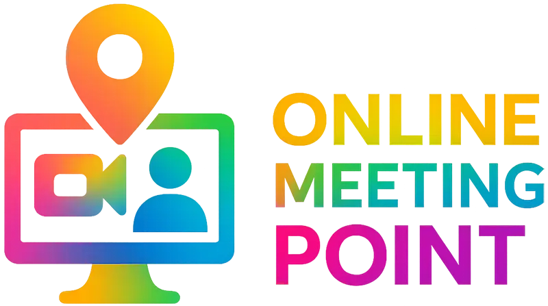 Symbolgrafik für den Online Meeting Point der BDS SH Community mit Icons für Standort, Bildschirm und digitale Vernetzung.