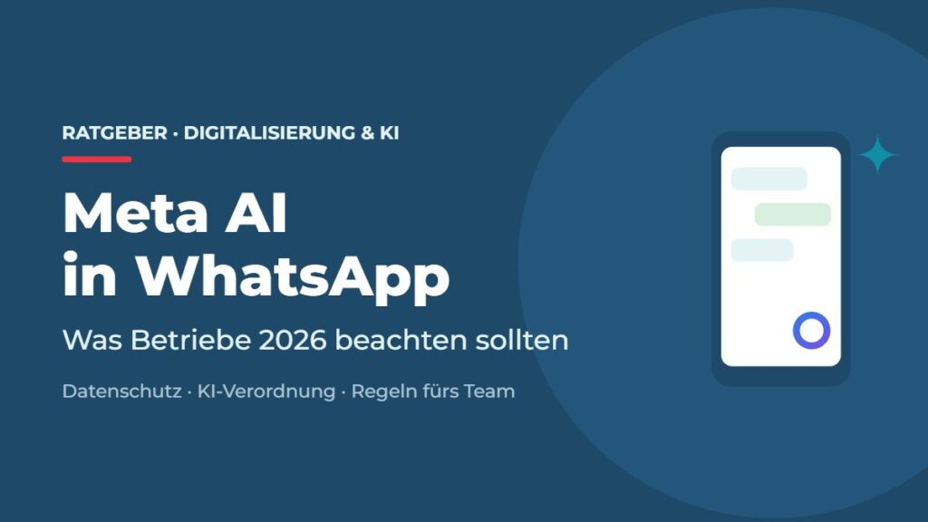Titelbild: Meta AI in WhatsApp. Was Betriebe 2026 beachten sollten